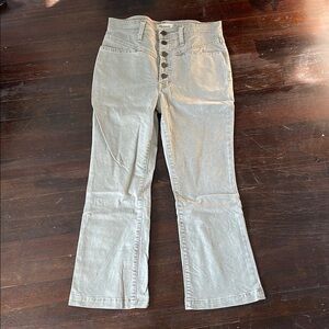 Madewell Faded Green Cali-Denim Boot Cut Jeans